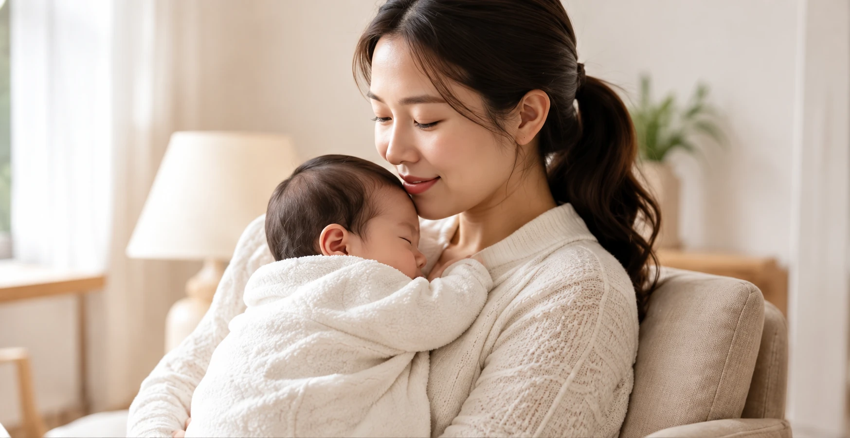 An illustrative scene of postpartum support